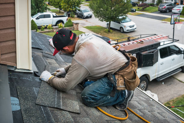 Professional Roof Installation technician working in Lake Mohegan, NY